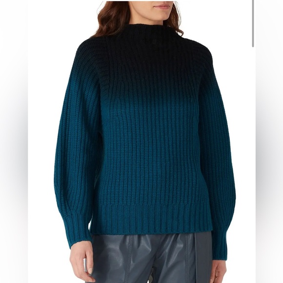 Equipment Ombre Karilena Sweater Black/Blue Wool Knit - Picture 2 of 16